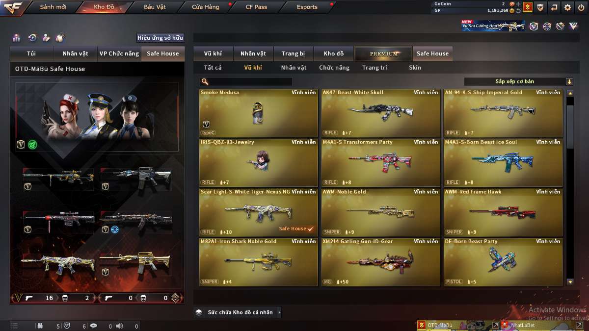 shop acc cf uy tin gia re